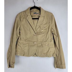 Ralph Lauren Polo Jeans Co. Wos Sz Medium Khaki Tan Button Lightweight Jacket